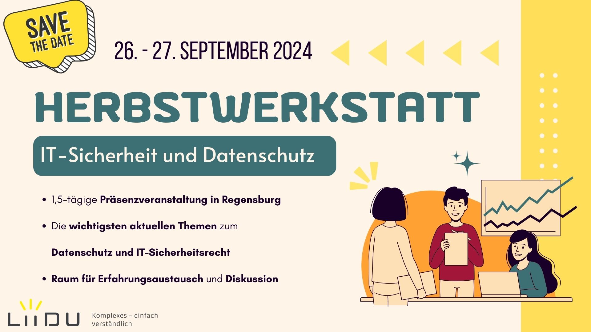 Herbstwerkstatt zu Datenschutz und IT-Sicherheit vom 26.-27. September 2024 in Regensburg.